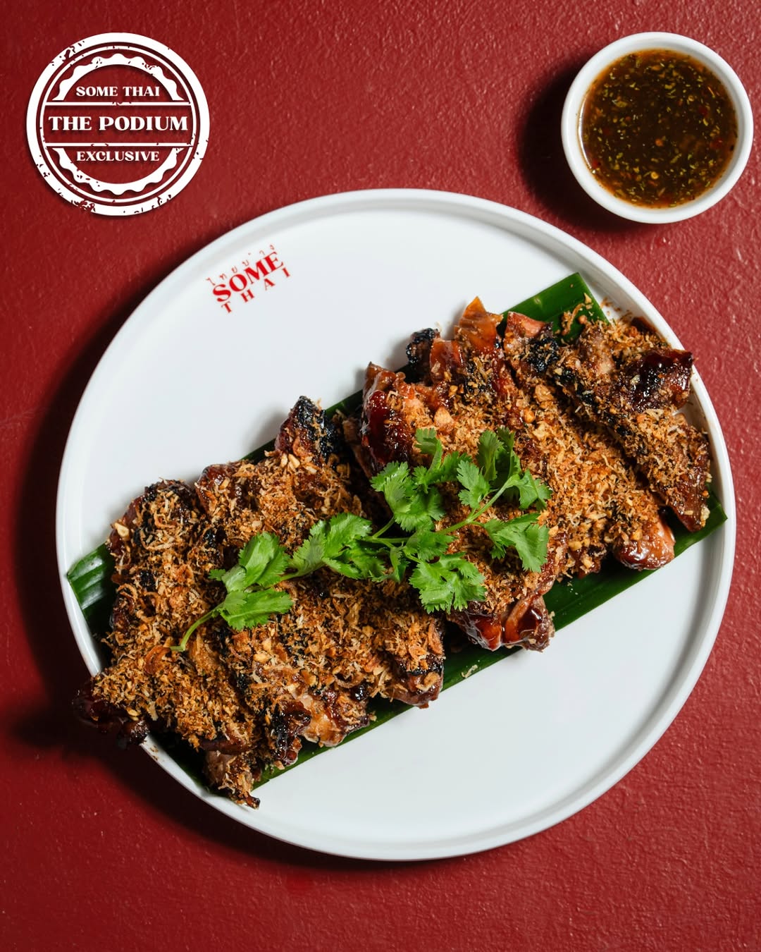 BBQ charred chicken with toasted coconut